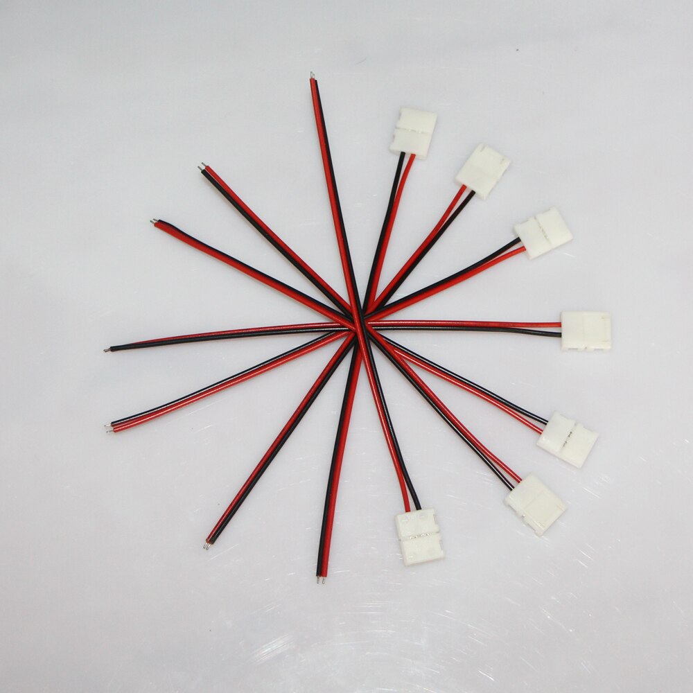 10pcs / lot 10mm 2   ִ LED Ŀ ̺ ̾ PCB Ŀ  5050 5630 7020   ܻ led Ʈ 2 /10pcs/lot 10mm 2 pin free solder LED Connector Cable wir